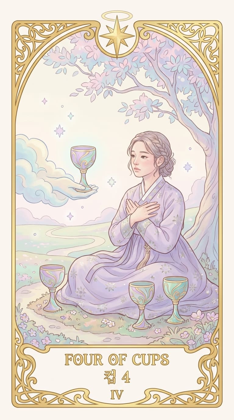 컵 4 타로 카드