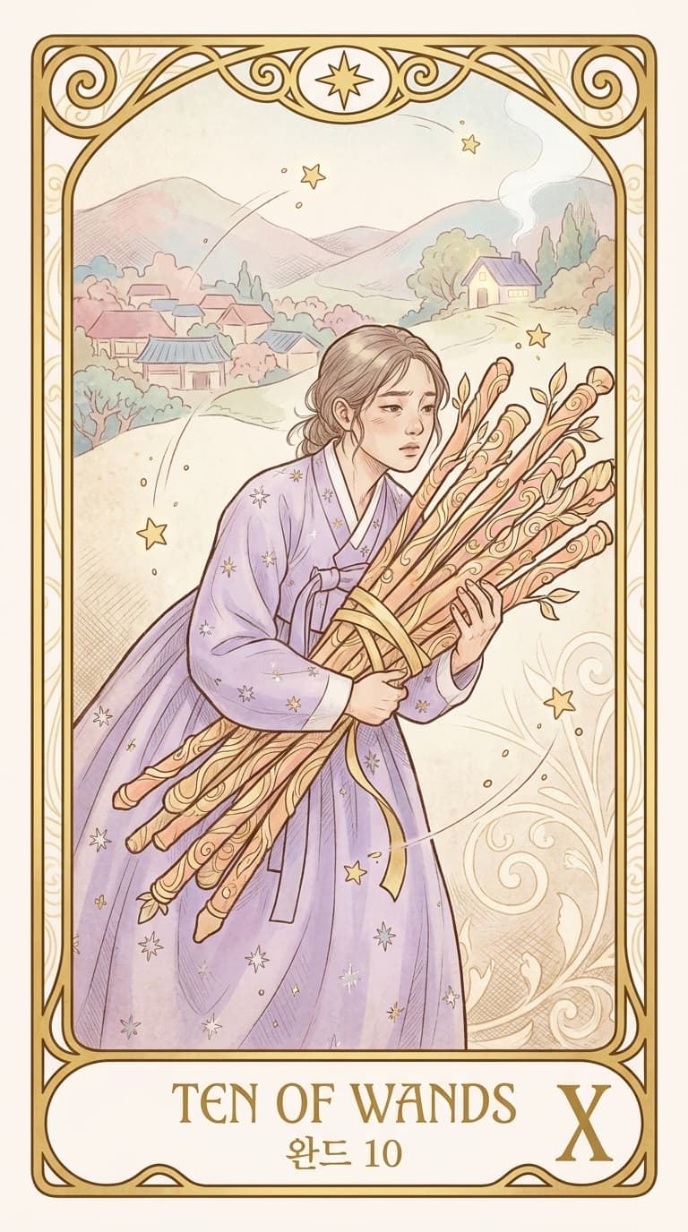 완드 10 타로 카드